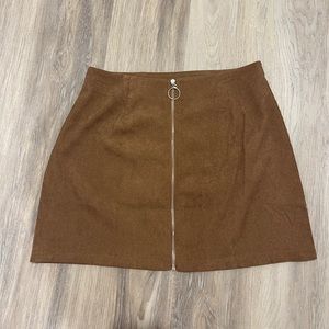 Shein Corduroy Style Zipper-front Mini Skirt